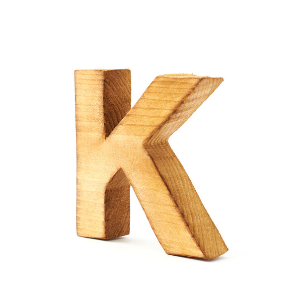 Wooden letter K - Фото, зображення