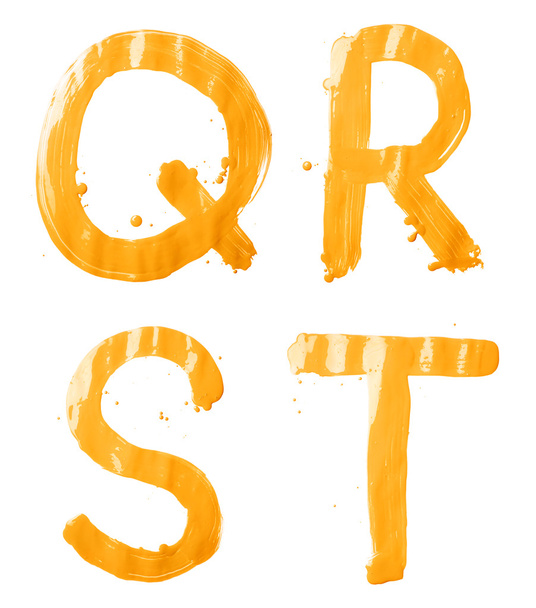 Q, R, S, T letter character set - Zdjęcie, obraz