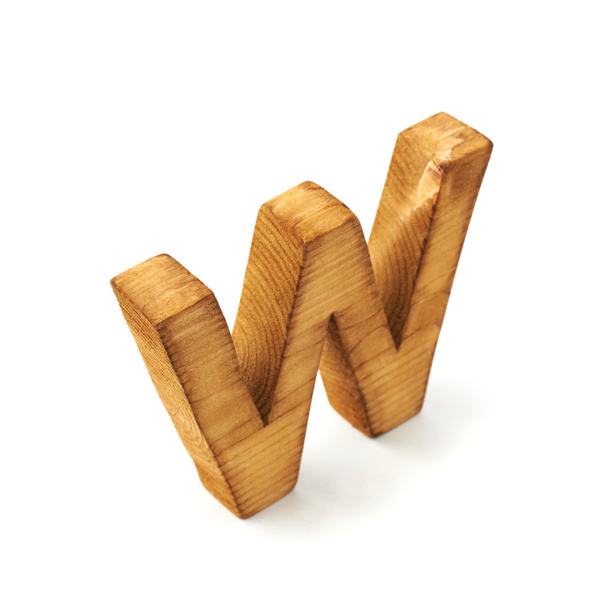 Wooden letter W - Foto, Imagem
