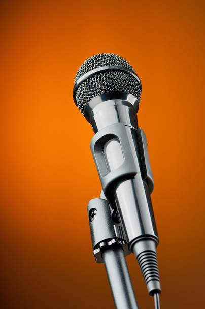 Audio microphone against the background - Foto, afbeelding