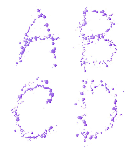 A, B, C, D letter set - Photo, image