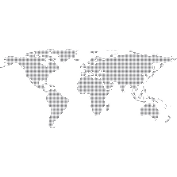 Dots Grey World Map vector Illustration - Vector, Image