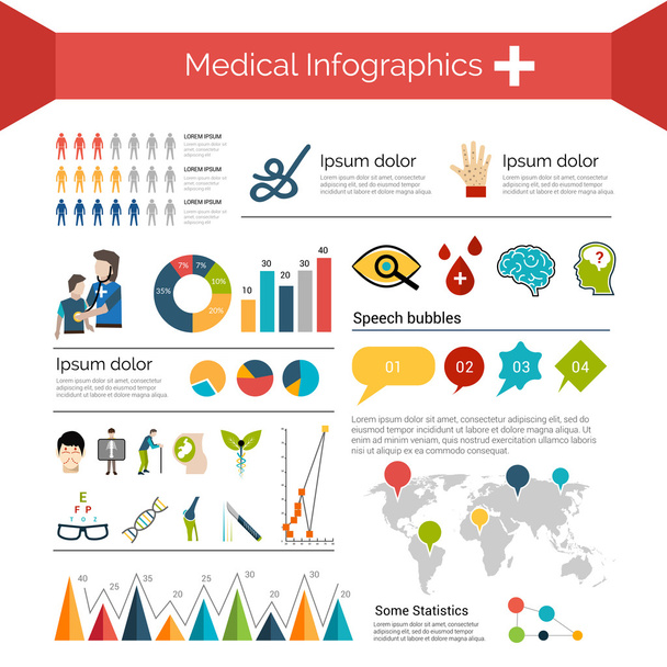 set di infografiche mediche
 - Vettoriali, immagini