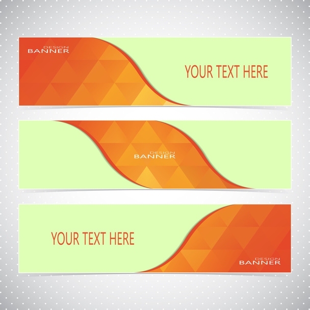 Horizontal Set of Banners with Multicolored Blured Backgrounds. Modern Vector Illustration - ベクター画像