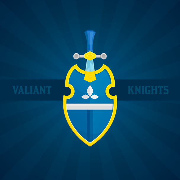 Espada y escudo icono
 - Vector, imagen