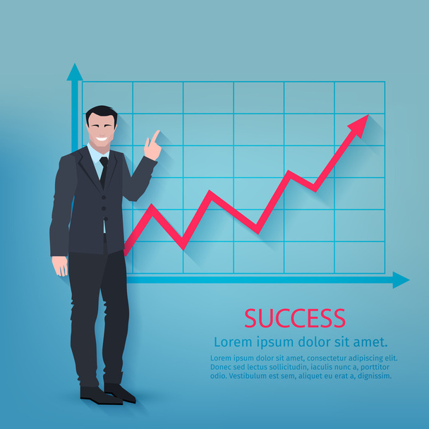Successful Businessman Poster - Vector, Image