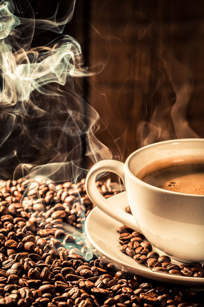 Fragrance coffee cup with roasted seeds - Zdjęcie, obraz