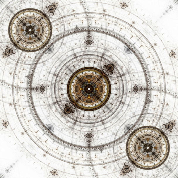 Computer generated illustration rendered fractal solar  - Photo, Image