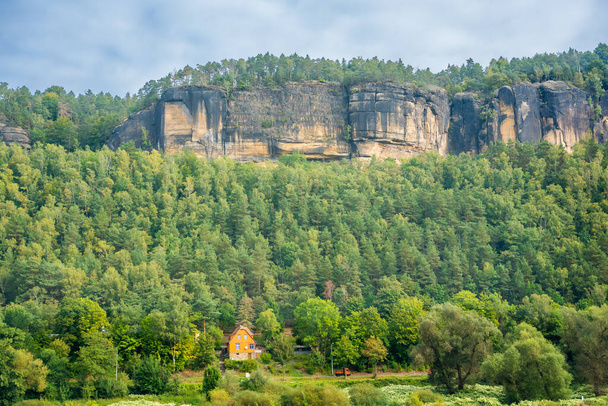 The Elbe Sandstone Mountains in Germany, Europe. High quality photo - Photo, Image