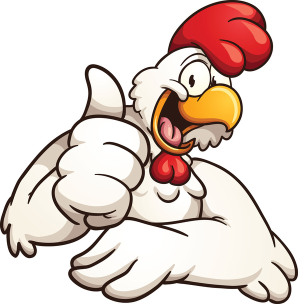 Pollo de dibujos animados
 - Vector, imagen