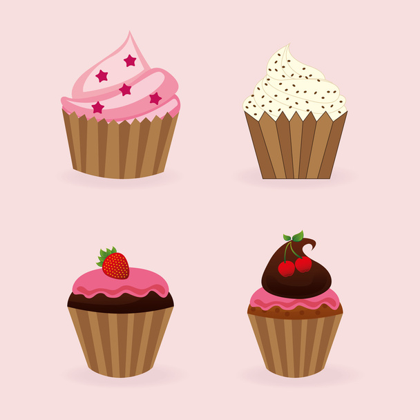 Sweet cupcake  - Vector, afbeelding