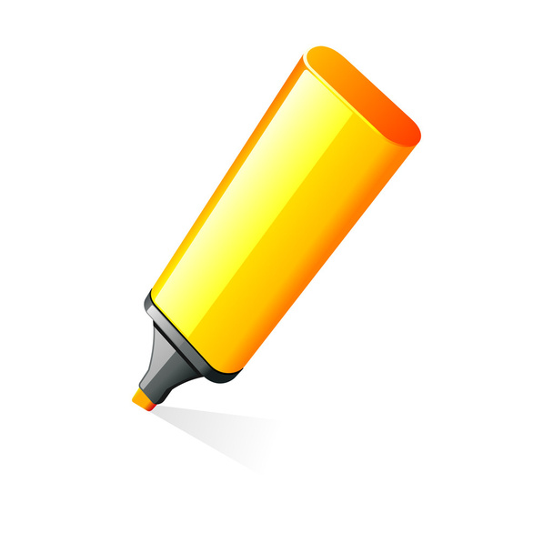 Yellow highlighter pen - Vettoriali, immagini