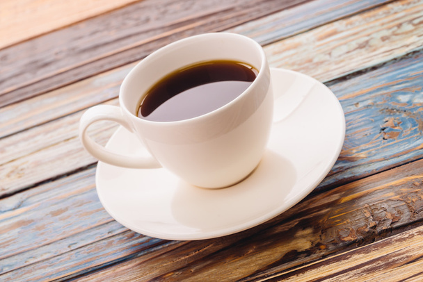 schwarzer Kaffee in weißer Tasse - Foto, Bild