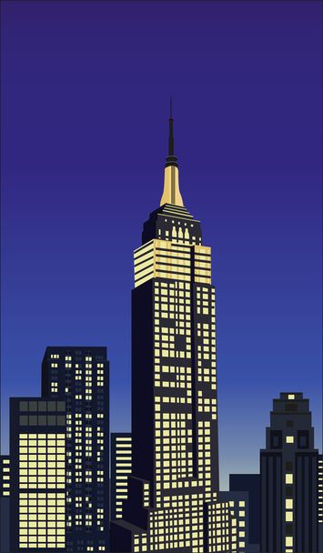 Rascacielos de Nueva York
 - Vector, Imagen