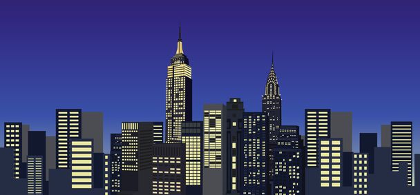 New Yorker Wolkenkratzer - Vektor, Bild