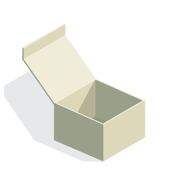 Caja de papel aislado
 - Vector, imagen