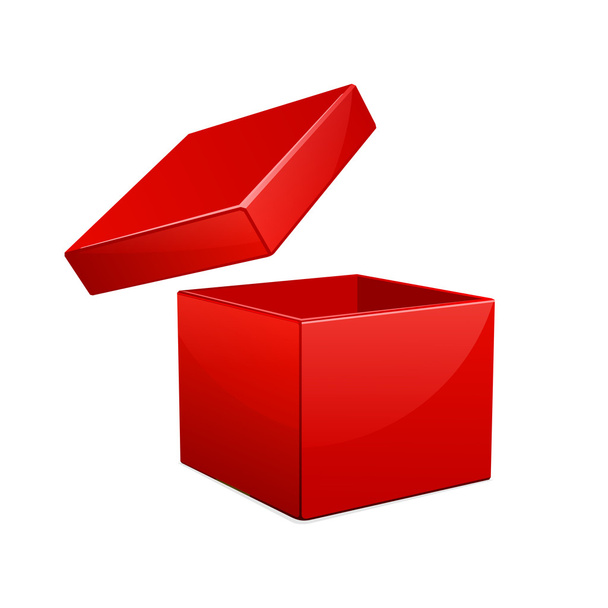 Open red gift box - Vektor, obrázek