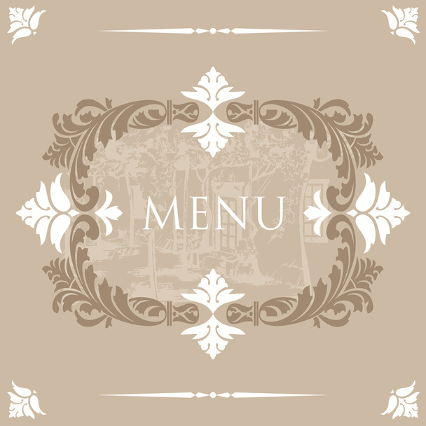 Design de capa de menu vintage - Vetor, Imagem