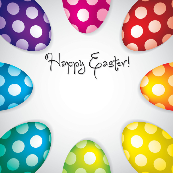 Circle of Easter eggs border in vector format. - Vector, afbeelding