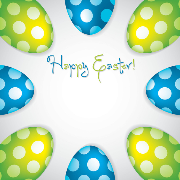 Circle of Easter eggs border in vector format. - Vettoriali, immagini