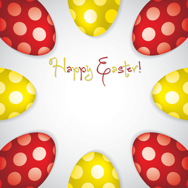 Circle of Easter eggs border in vector format. - ベクター画像