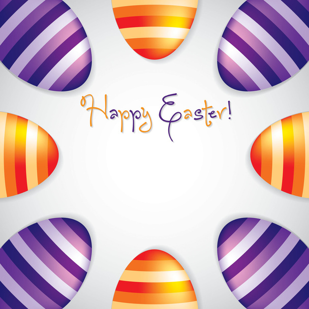Circle of Easter eggs border in vector format. - Vetor, Imagem
