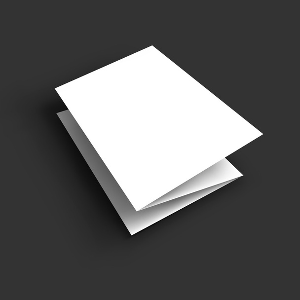 空白 3 つ折り紙パンフレット モックアップ. - ベクター画像