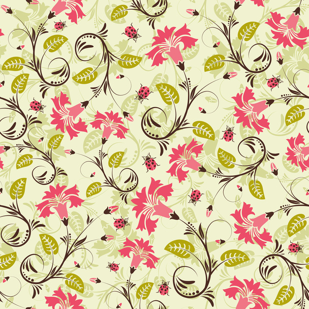 Flower seamless pattern - Vetor, Imagem