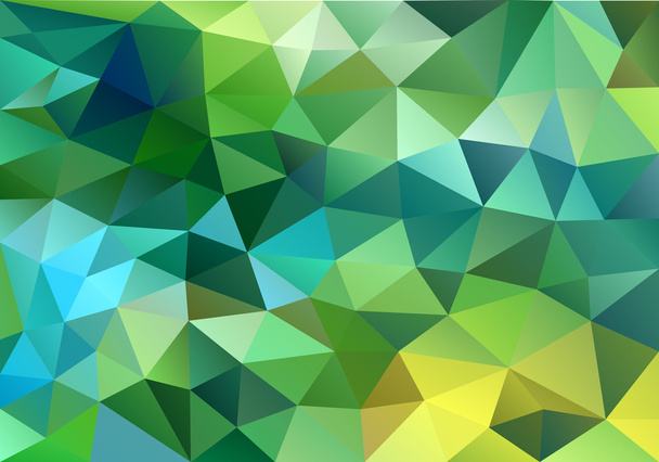 abstract blue and green low poly background, vector  - Vector, Image