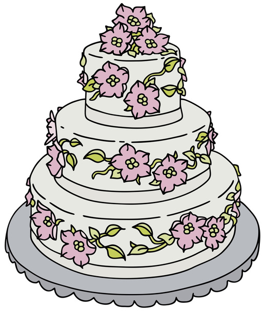 gâteau de mariage
 - Vecteur, image