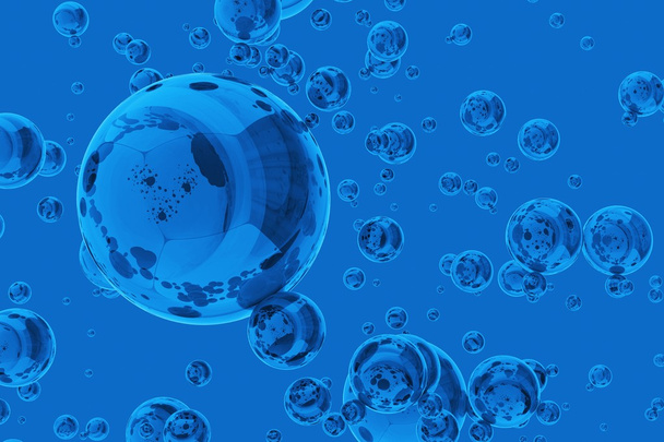 Bubble Blue Background - Photo, Image