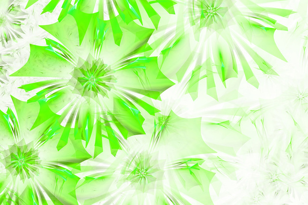 Květinové pozadí. Zelená paleta. Počítačem generované grafiky. - Fotografie, Obrázek