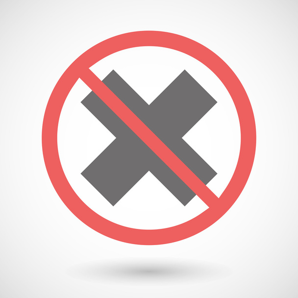 Απαγορεύεται το σήμα σύμβολο "x" - Διάνυσμα, εικόνα