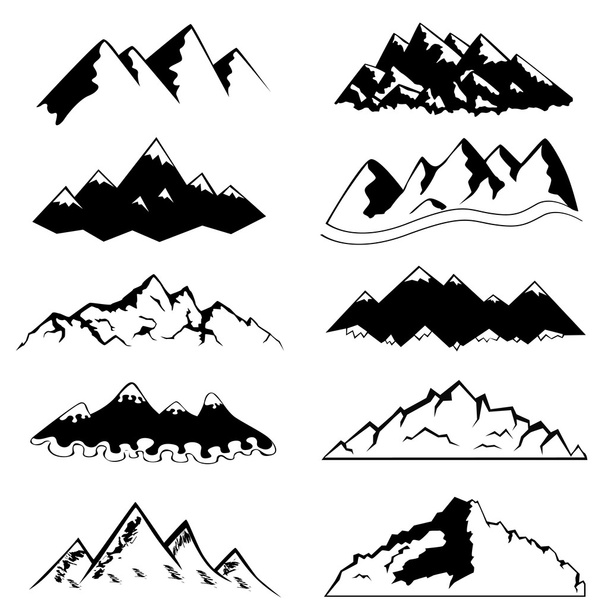 Conjunto de montaña
 - Vector, Imagen