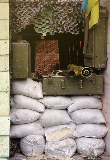 Militar, Disparos RPG lanzagranadas anti tanque. trofeo de guerra. suministros militares de armas pesadas. lanzagranadas antitanque - Foto, imagen