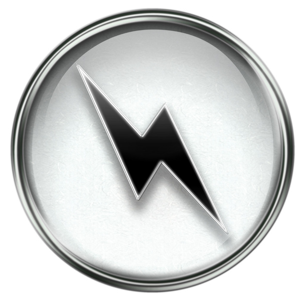 Lightning icon grey - Zdjęcie, obraz