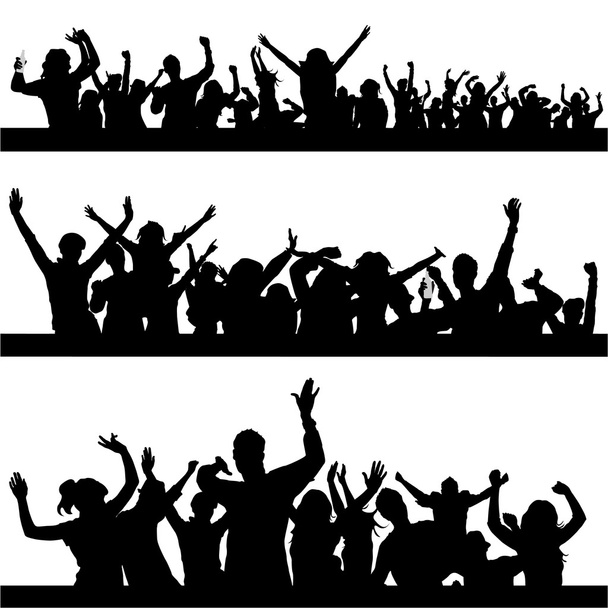 Party peoples silhouette - Vector, Image