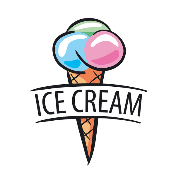 アイスクリームのベクトル ロゴボール - ベクター画像
