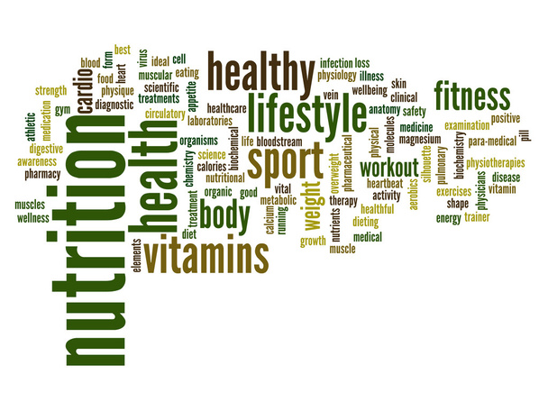 Nutrition word cloud - Photo, Image