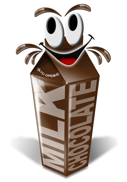 Carton et dessin animé chocolat lait
 - Photo, image