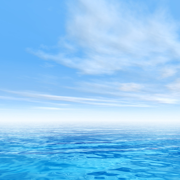 water golven en hemel - Foto, afbeelding