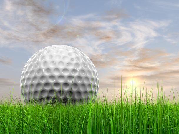 balle de golf à l'horizon
 - Photo, image