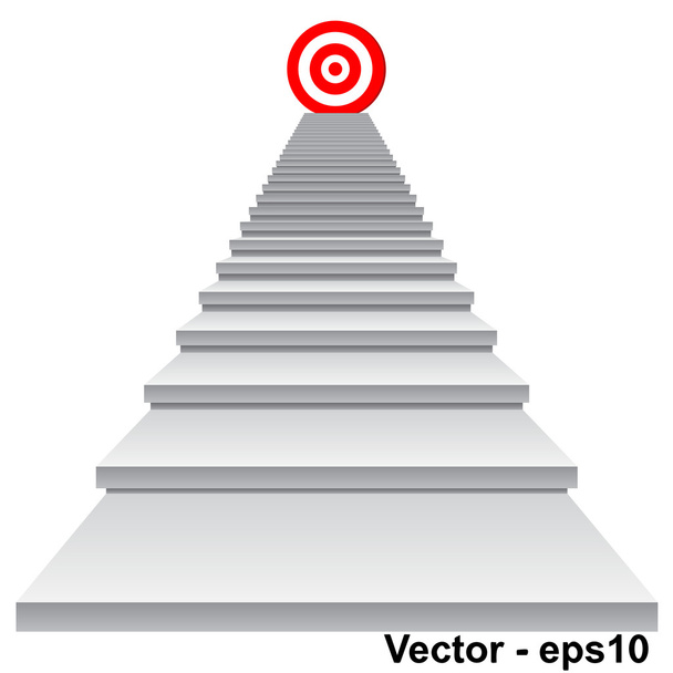 Fogalmi piros cél - Vektor, kép