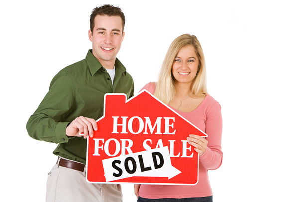 Moving: Couple Happy To Have Sold House - Foto, immagini
