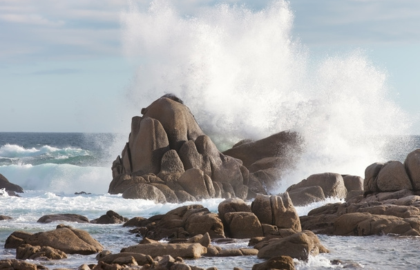 Sea rock is breaking powerful wave - Photo, Image