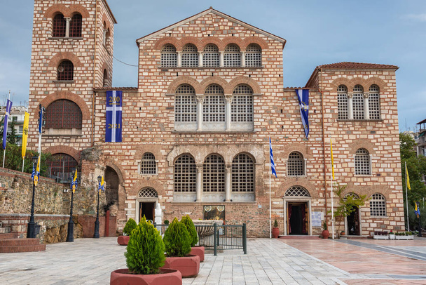 Façade de l'église Saint-Démétrios - Hagios Démétrios à Thessalonique, Grèce - Photo, image