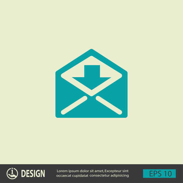 Pictograph of mail icon - Vektor, kép