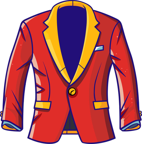 Helle Farbe Anzug Blazer-Symbol im Cartoon-Stil isoliert auf neutralem Hintergrund. Vektorillustration - Vektor, Bild