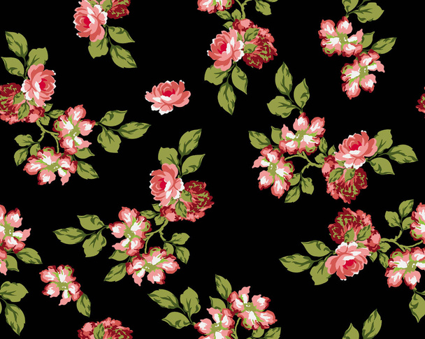 vector seamless flower pattern background - Photo, Image