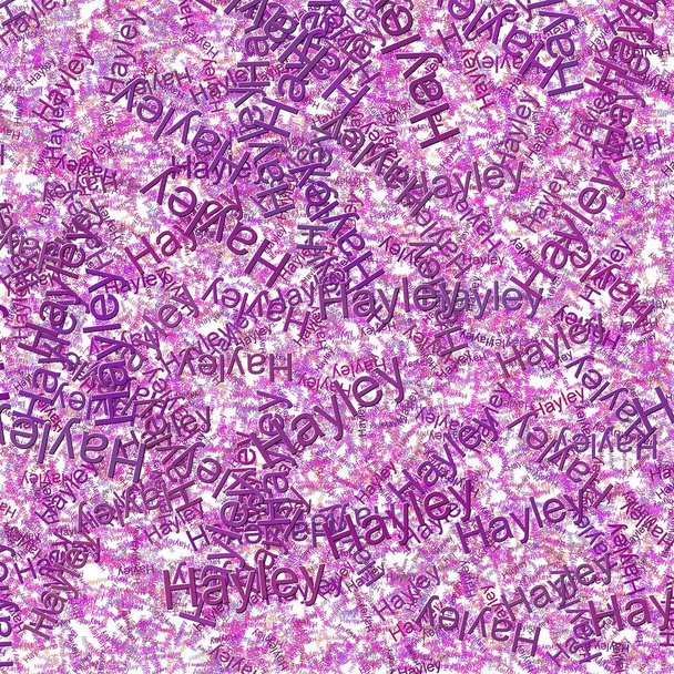 Κομφετί λέξεις Hayley φωτεινό ηλεκτρικό VioletShocking Pink - Φωτογραφία, εικόνα